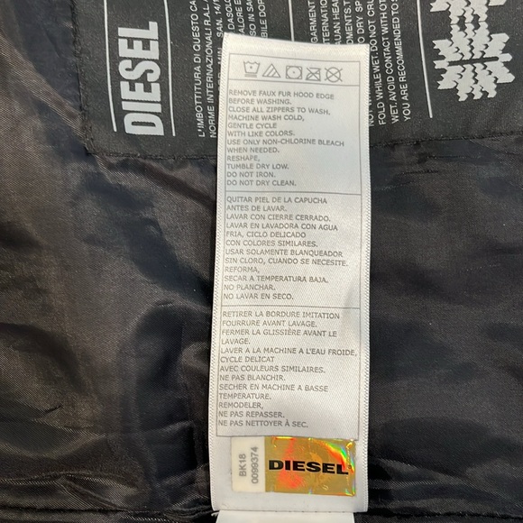 Diesel Silver Metallic Puffer Jacket button & zip kids 16 or W Sm - Picture 9 of 16